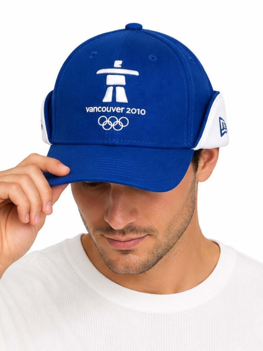 New Era Vancouver 2010 Olympics 39THIRTY Ear Flap Hat S/M NWT